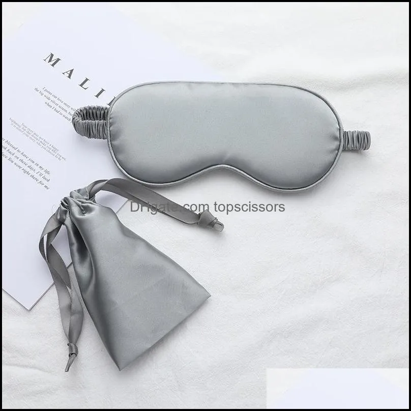 imitated silk sleep mask supple eye shade portable travel eyebreathable rest blindfold eye cover night sleeping mask 50pcs