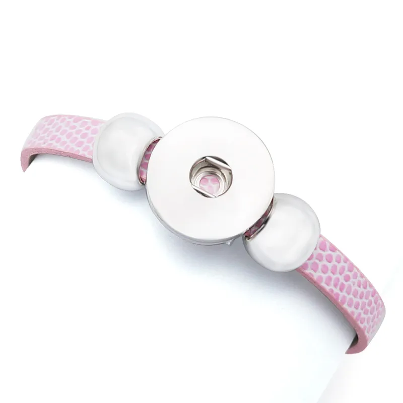 fashion se0002 leather snap bracelet beauty best selling fit snap buttons jewelry wholesale