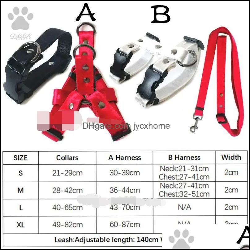 designer dog collar leashes set escape proof dog harness embroidered letter pattern trendy pet collars for small medium large dogs cat bulldog poodle corgi red l