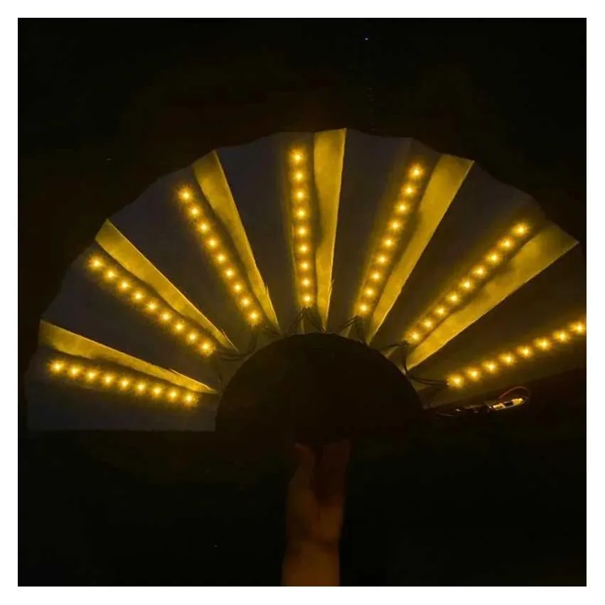 Triangle Rave Toy Rave Toy Foldable Fan Dance Light Night Performance Carnival Dj Bar ...