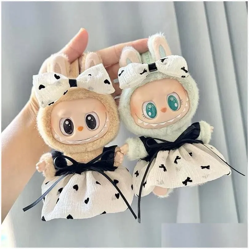 & Accessories For Plush Stuff 17Cm Labubu Doll Clothes Outfit Korea Kpop Exo Idol V1 V2 Skirt Sweater Gift 241219 Drop Delivery Toys Dhotq