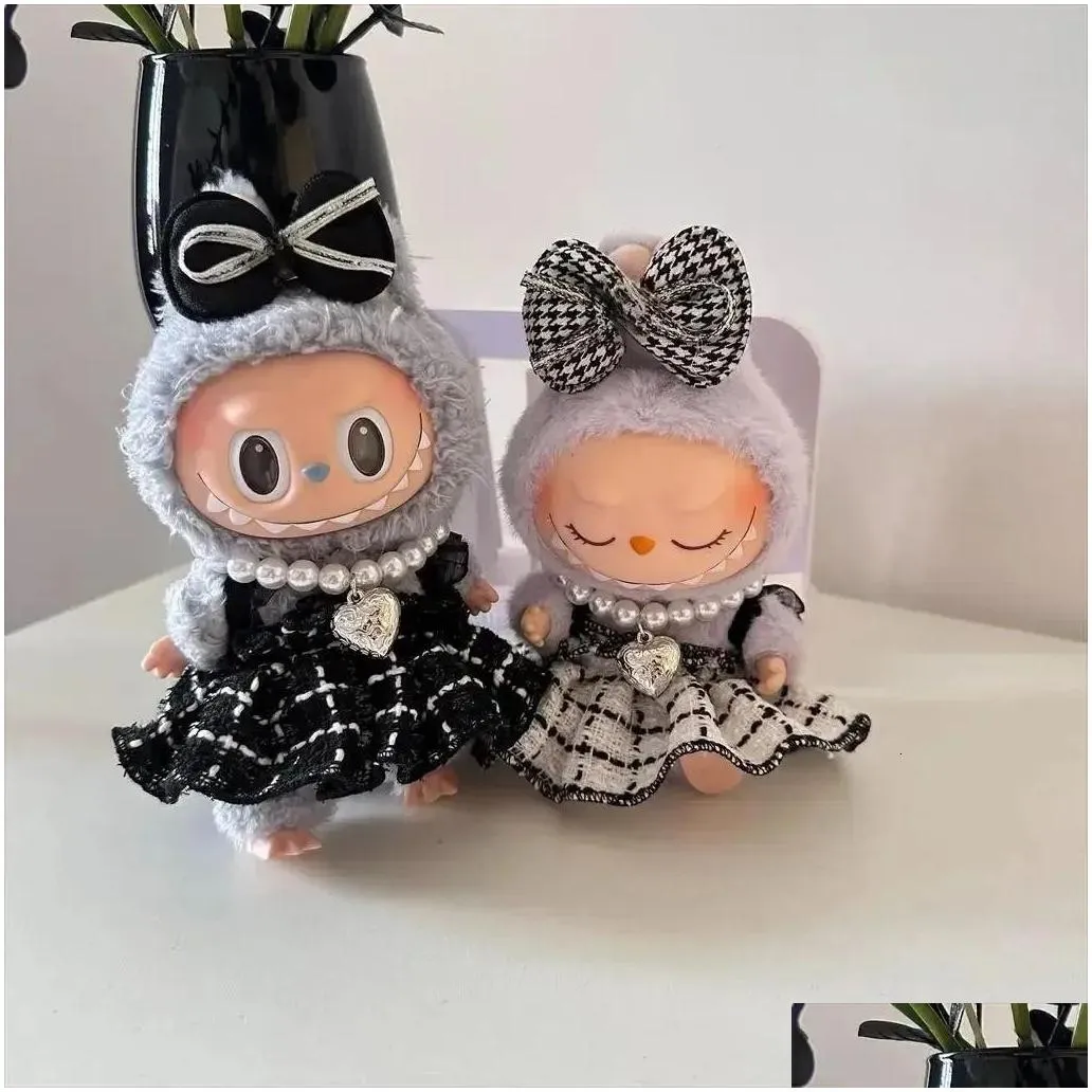 & Accessories For Plush Stuff 17Cm Labubu Doll Clothes Outfit Korea Kpop Exo Idol V1 V2 Skirt Sweater Gift 241219 Drop Delivery Toys Dhotq