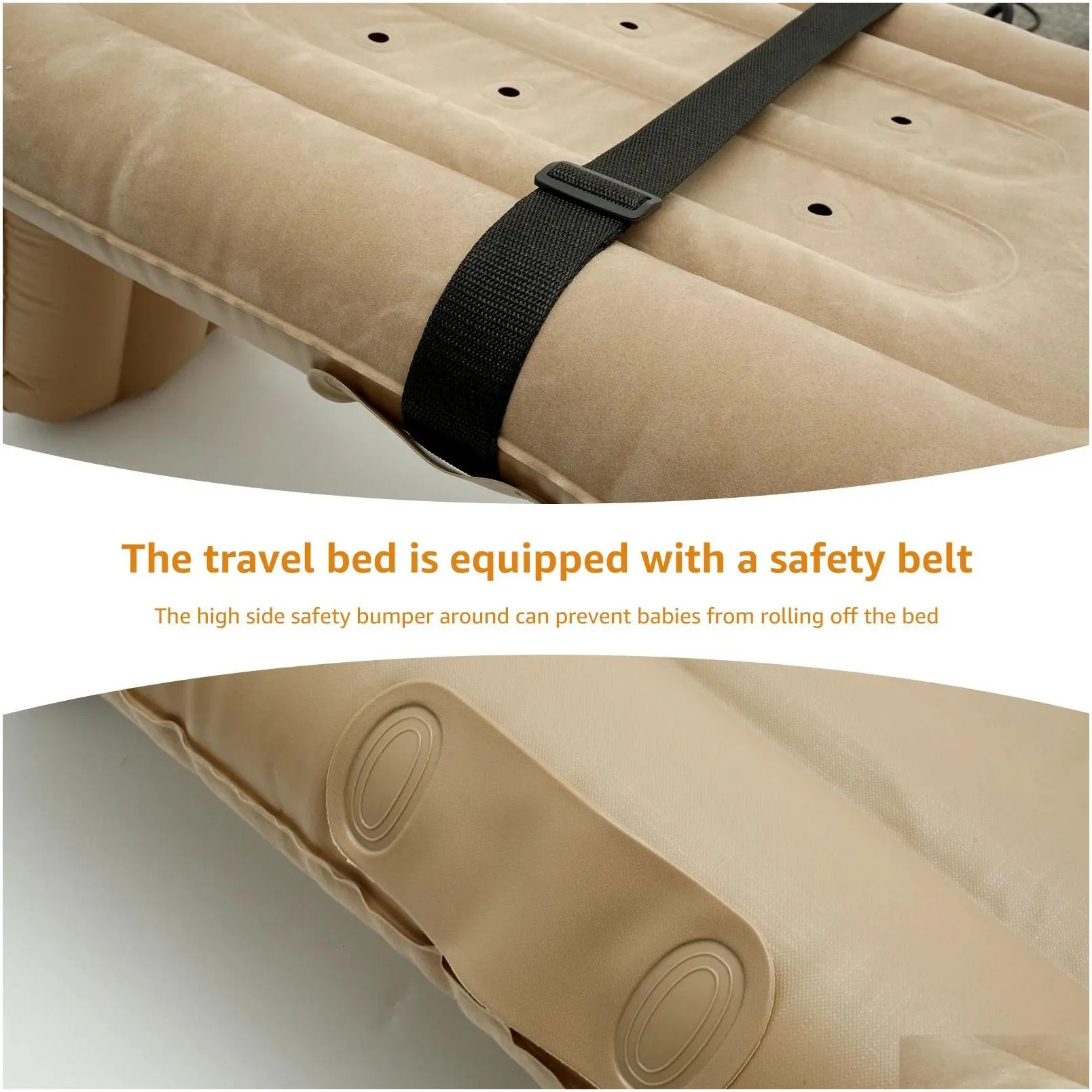 Portable Inflatable Airplane Bed for Toddlers - Travel Crib with Safety ...