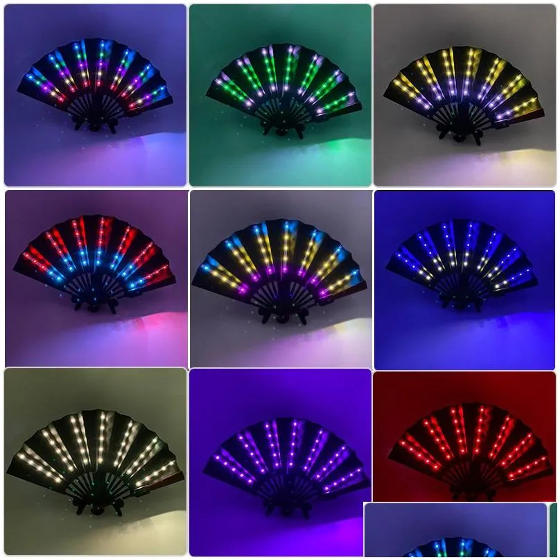 LED Neon Fan Sign: Flashing, Folding, Dancing Lights For Night Shows ...