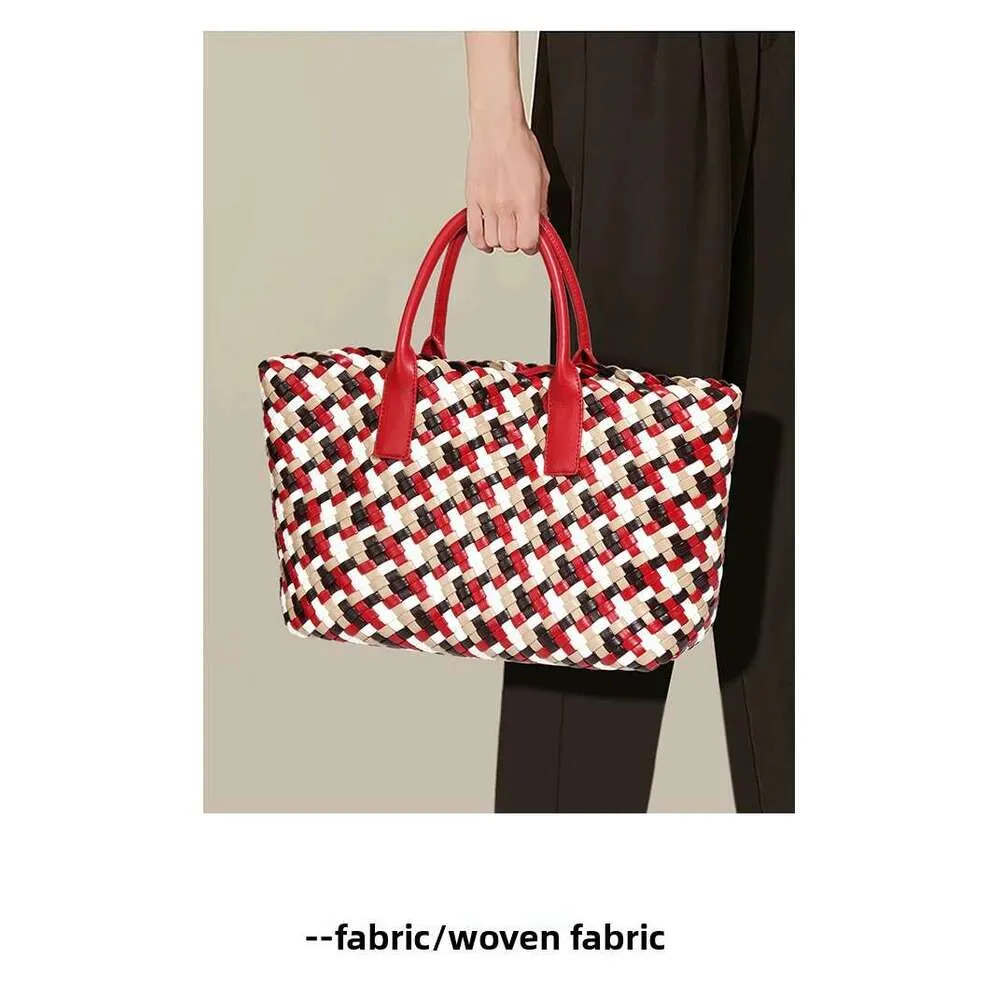 Nuova borsa da donna intrecciata, colorata, con texture, grande capacità, casual, versatile_voghion.com