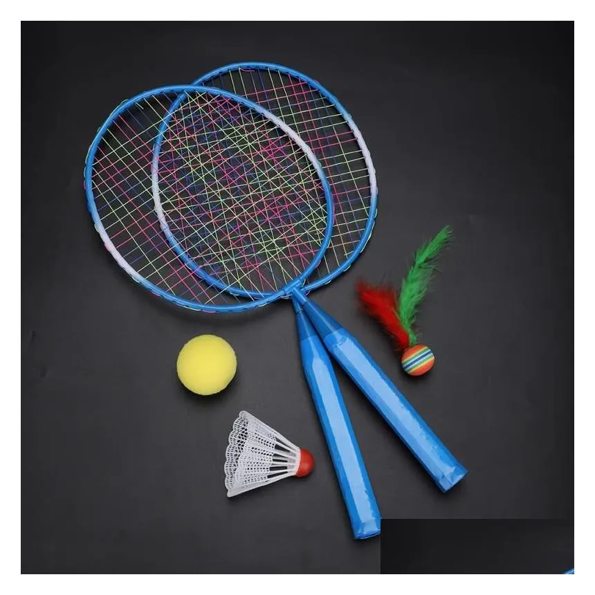Kid With Big Racket Lightweight Alloy Portable Badminton Racket For Kids' Training And ...