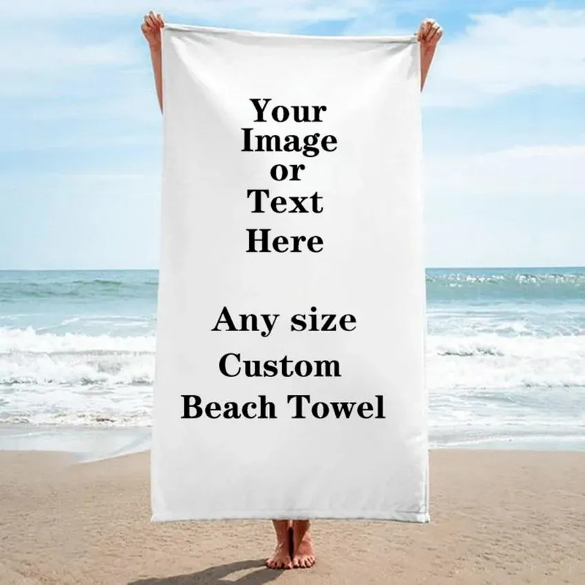Customized Large Beach Towel Microfiber Bath Towel Absordent Yoga Mat Outdoor Superfine Fiber Blanket Travel Terry Towel 70x140/150cm 80x160cm