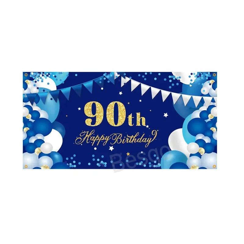 90*180cm Happy Birthday Banners Birthday party Decorations Children Adult Birthdays Celebration Flags Parties Backdrop Banner BH6541 TYJ