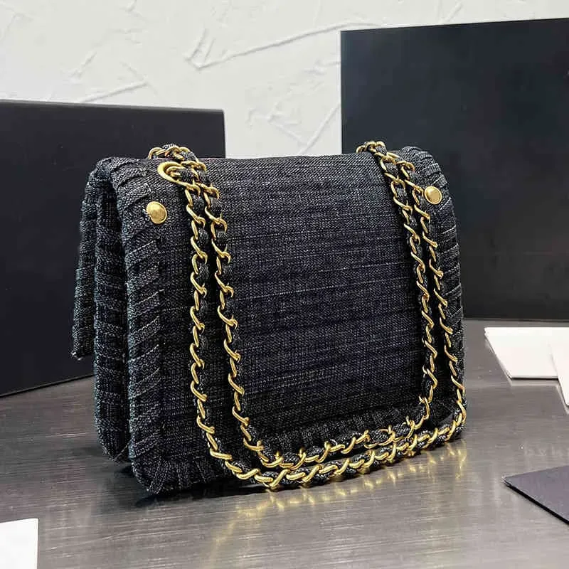Shoulder Bags Totes HotSale Women Designers Handbags Denim Chain Bag Crossbody Bag Purse 220708