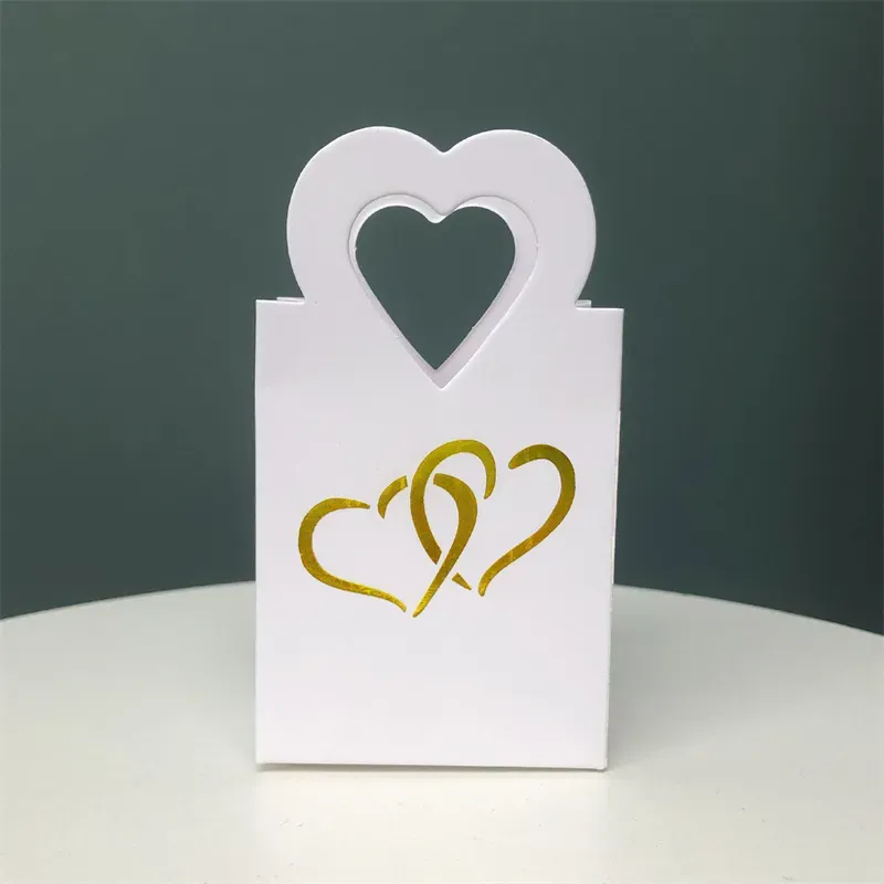 Hollow Cut Heart Shaped Candy Box Valentine Day Wedding Festival Party Candy Container