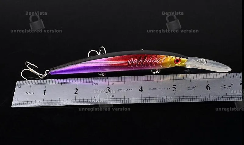 Venda Minnow Laser Crankbait isca de pesca 12 5g 15cm Longmouth Lip Grande jogo de pesca ABS plástico iscas artificiais3071