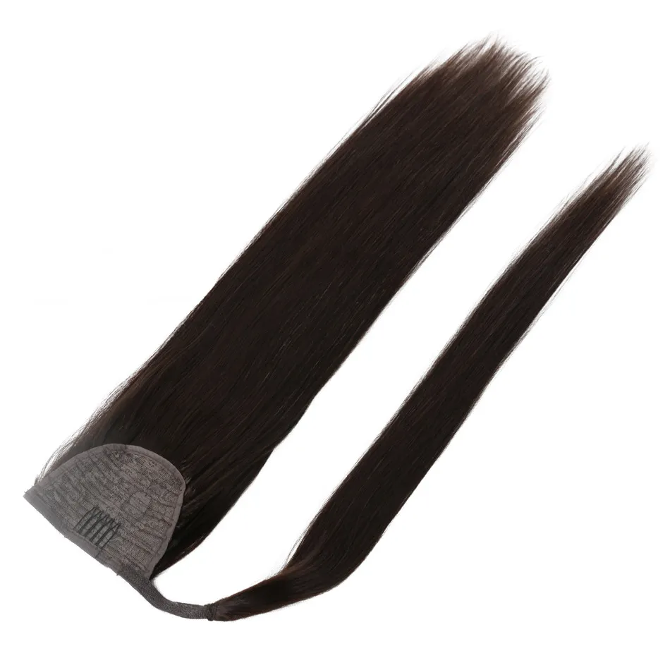 ELIBESS HAIR-human hair ponytail Indian Remy ponytail hair extensions 120g clip in human hair extension