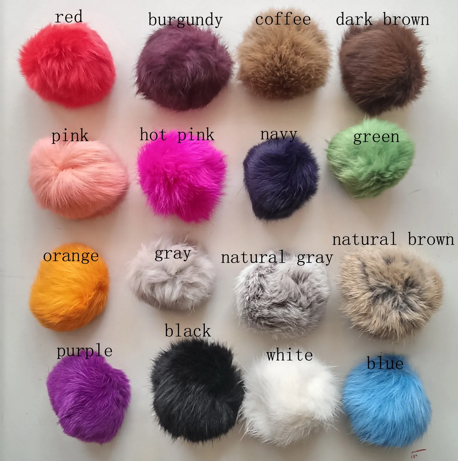 8 cm rond vele kleuren konijnenbont bal accessoires hele 50 stuks veel pompons snelle en express verzending315Q