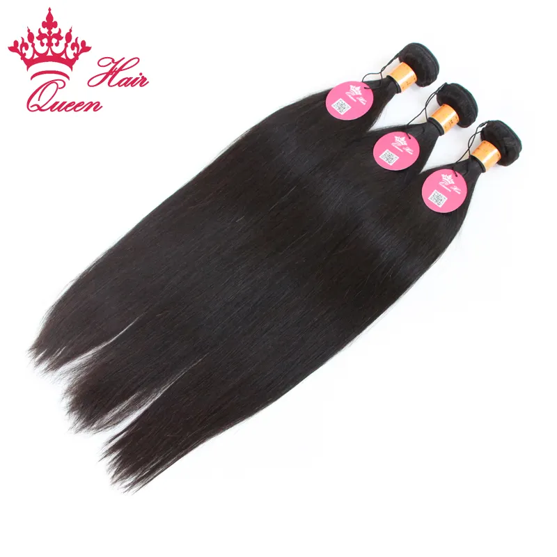 Productos para el cabello Queen Las extensiones virgen de Indenin 100% Pelo Humano Reina Straight Weave, / 12-28 pulgadas