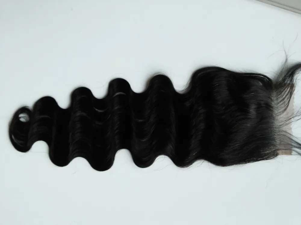 Cheap human hair lace closure no mix,full hand tied lace frontal closure 4*4 top closure G-EASY Hair
