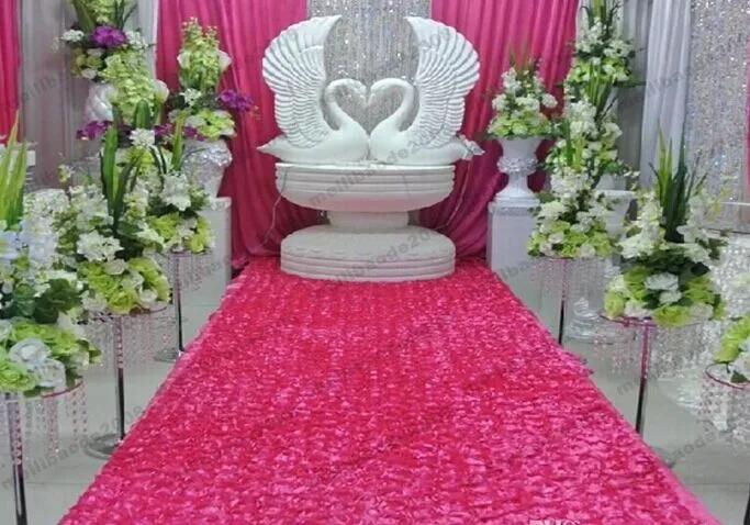 New Romantic Wedding Decorative Flowers Centerpieces Favors 3D Rose Petal Carpet Aisle Runner For Wedding Party Decoration Supplies MYY15400