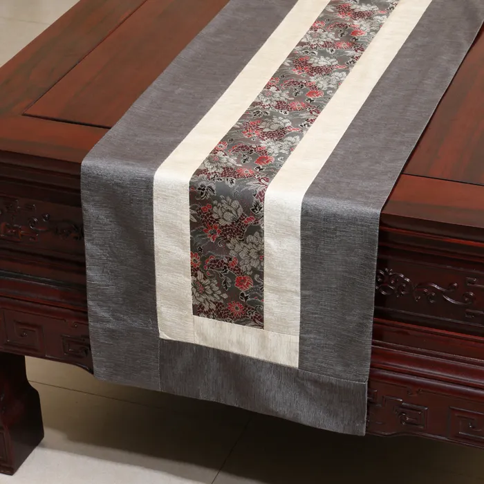 Alargar elegante patchwork corredor de mesa estilo europeo popelina de poil té mantel de moda simple mesa de comedor almohadillas mantel individual 250 x 33 cm