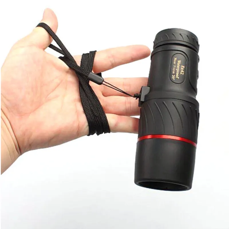 Visionking 8x42 Mini Telescópio monocular portátil Bak4 com tripé portátil para caça, acampamento e turismo, monóculos de visão óptica