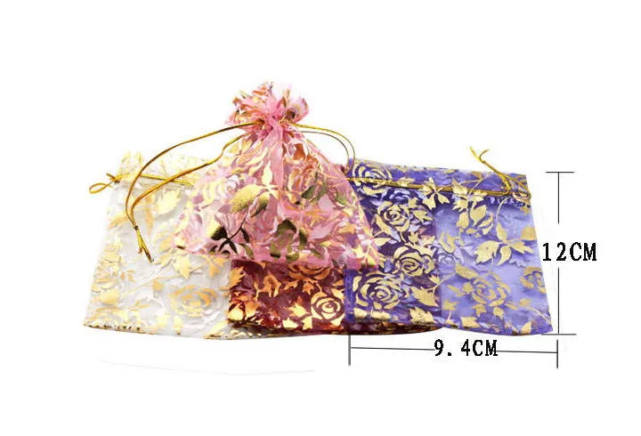 Saco de presente de seda caixa de jóias saco de jóias bolsas de jóias 100 peças lot263z