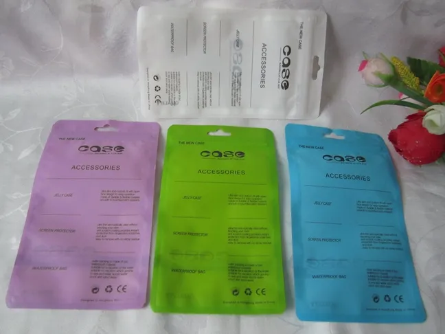 Pacote de embalagem de sacola de plástico de zíper colorido para iPhone 12 11 xr xs max 7 6 6 6s 4,7 