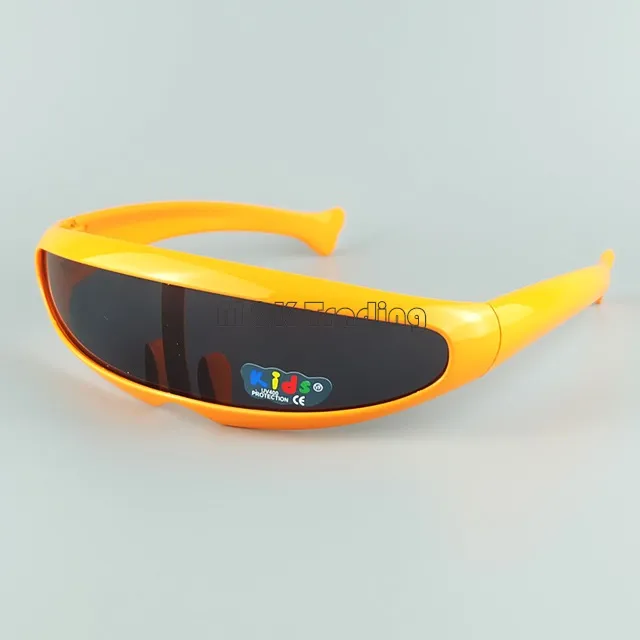 Lunettes de soleil pour enfants Alien enfants lunettes de soleil lunettes de sport Cool cadre coloré 6 couleurs lunettes de fête mixtes jambes de poisson 318e