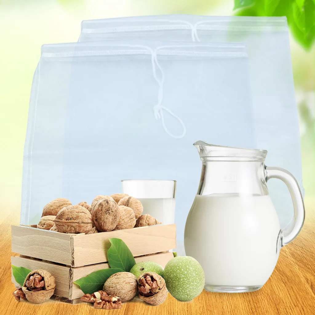 Filtre alimentaire sac en maille noix lait germination jus aliments crus soupe réutilisable incroyable filtre de qualité alimentaire 11 8x11 8 pouces 229b