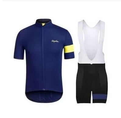 Rapha Cycling Jerseys Sets Cool Bike Suit Bike Jersey Anti Bacteria Cycling Short Sleeves Shirt Bib Shorts Mens Cycling Clothing