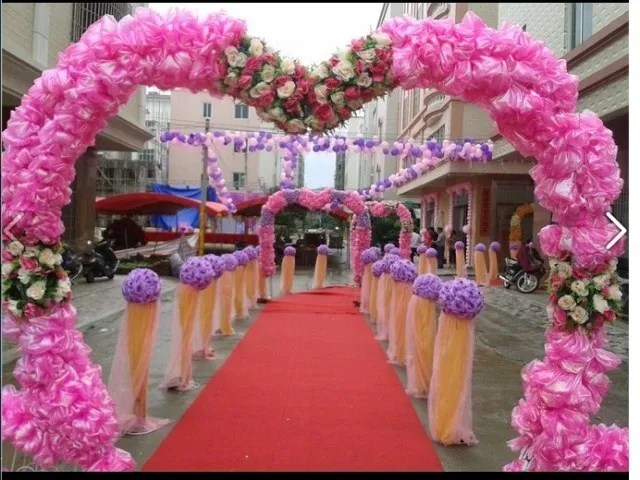 الزهور الاصطناعية الوردية الوردية زفاف الحرير بوماندر تقبيل الكرات زهرة كرة حديقة المنزل ديكورات السوق