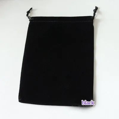 Black Velvet DrawString Bag 20x30cm8 x 12 tum Makeup smycken Set Gift Pouch Storage Sack268L