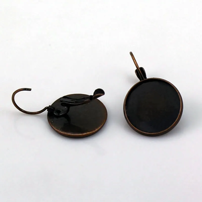 Beadsnice ottone orecchino lunetta impostazioni orecchini a leva cabochon impostazione gioielli fare rifornimenti risultati orecchino ID 6336