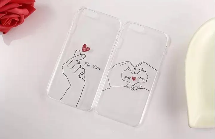 new fashion creative couple love hard phone case cover for iphone 5 5s 6 6 plus