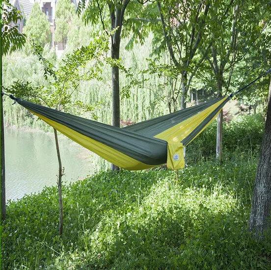 ree Shipping Outdoor Parachute Cloth Sleeping Hammock Single Camping Hammock