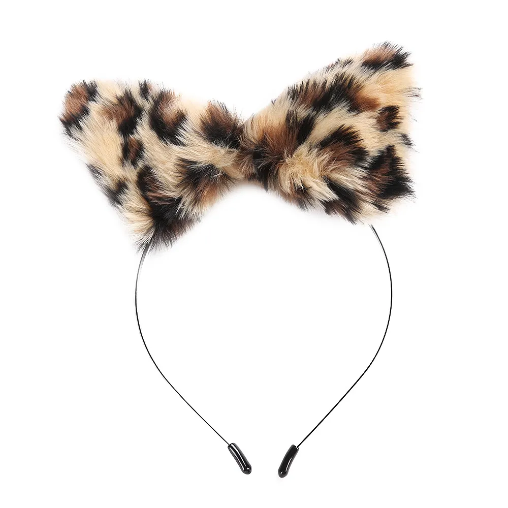 新しいかわいい猫キツネの耳長い毛皮の髪のヘッドバンドギルズアニメコスプレパーティーコスチュームプロップヘアアクセサリー322e