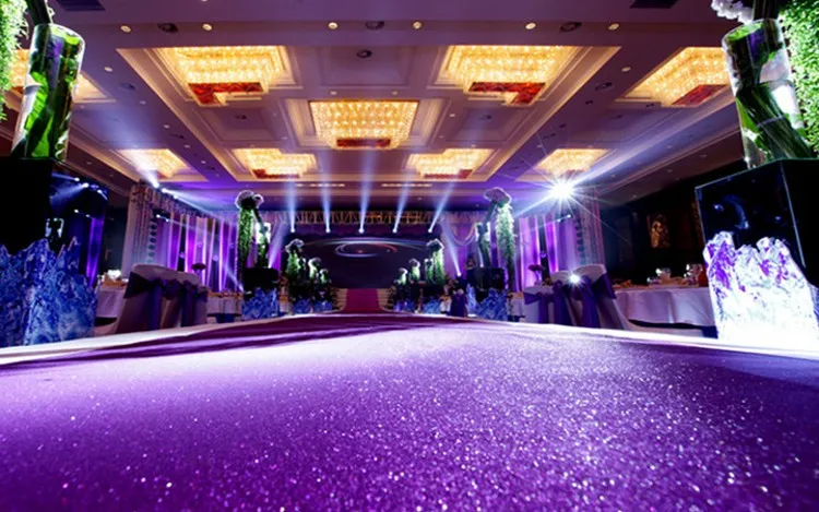  Fashion Dark Purple Pearlescent Wedding Decoration Carpet T station Aisle Runner For Wedding Props Supplies 