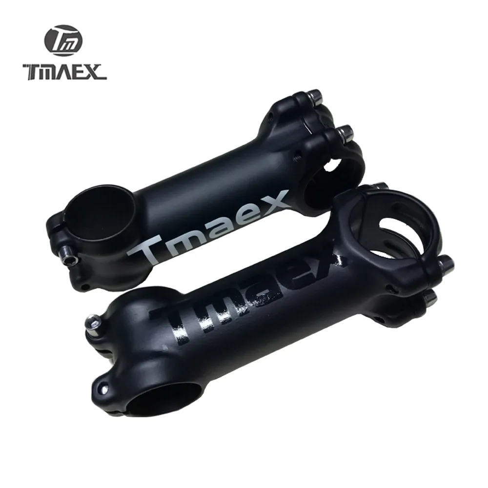 Tige de vélo de route noire matte en alliage d'