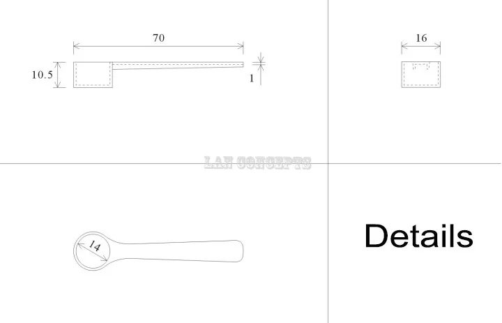 0 5g gram 1 ml de colher de plástico PP Ferramenta de medição para leite médico líquido em pó - lote op10022781