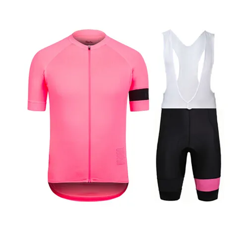 Rapha Cycling Jerseys Sets Cool Bike Suit Bike Jersey Anti Bacteria Cycling Short Sleeves Shirt Bib Shorts Mens Cycling Clothing