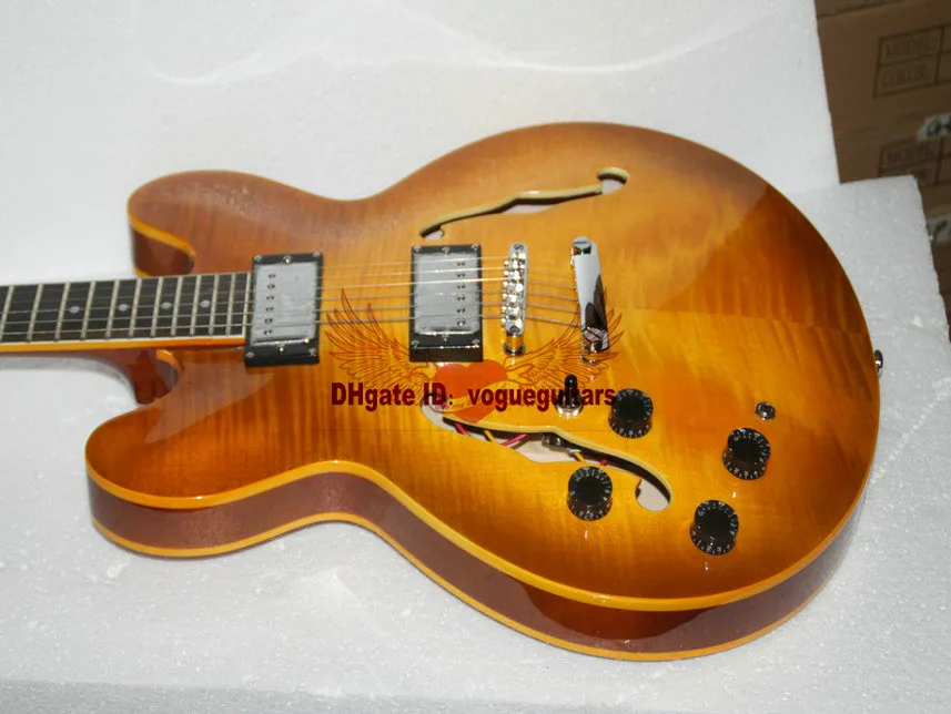 Gauche Guitare Custom Shop 335 Jazz Guitare Électrique dans Vintage Haute Pas Cher Livraison Gratuite