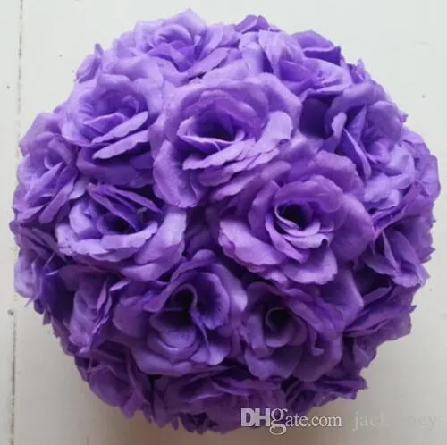  15 CM to 50cm Available Upscale Artificial Silk Flower Ball Hanging Rose Kissing Balls For Wedding Party Decoration Supplies