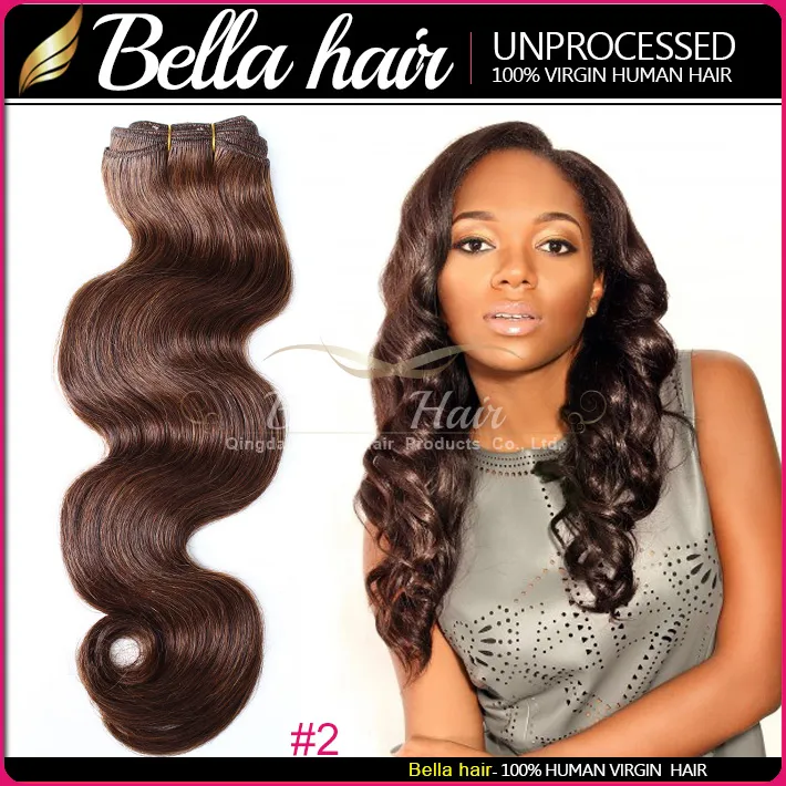 fashion hair 1424inch brazilian hair  black dark brown human hair weft hairextensions grade 8a bellahair