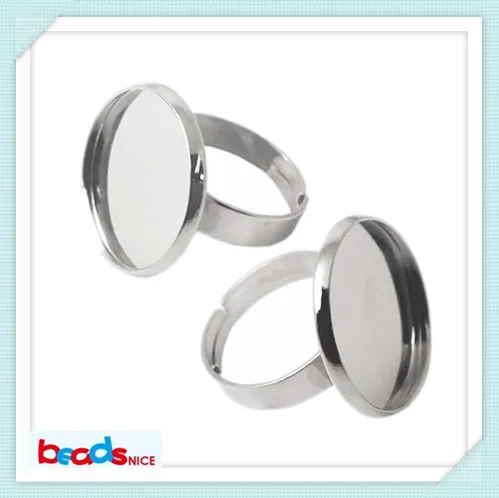 Beadsnice blanks anel latão anel ajustável base para fazer jóias semi montagem anel de ajuste rodada ID9541
