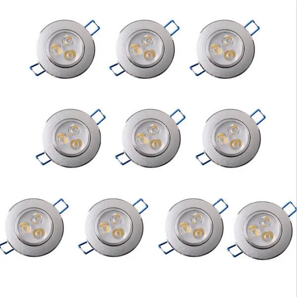 Encastré LED Downlight 9W Dimmable plafonnier AC85-265V blanc chaud blanc LED vers le bas lampe en aluminium dissipateur de chaleur lampe de commodité LED l238b