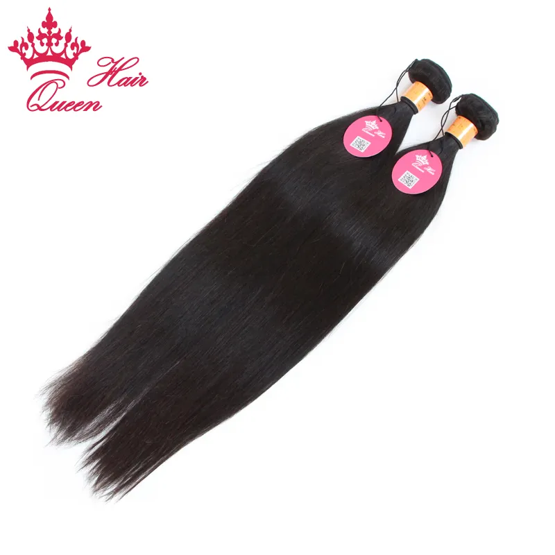 Productos para el cabello reina Indian Virgin Straight Human Hair Hair Extensions Machine Shoth envío rápido mejor calidad