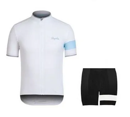 Rapha Cycling Jerseys Sets Cool Bike Suit Bike Jersey Anti Bacteria Cycling Short Sleeves Shirt Bib Shorts Mens Cycling Clothing