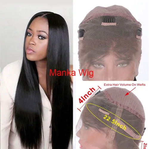 Soft and silky straight HD lace front wig pre plucked glueless 360 frontal wigs with cap 130% density 14inch diva1