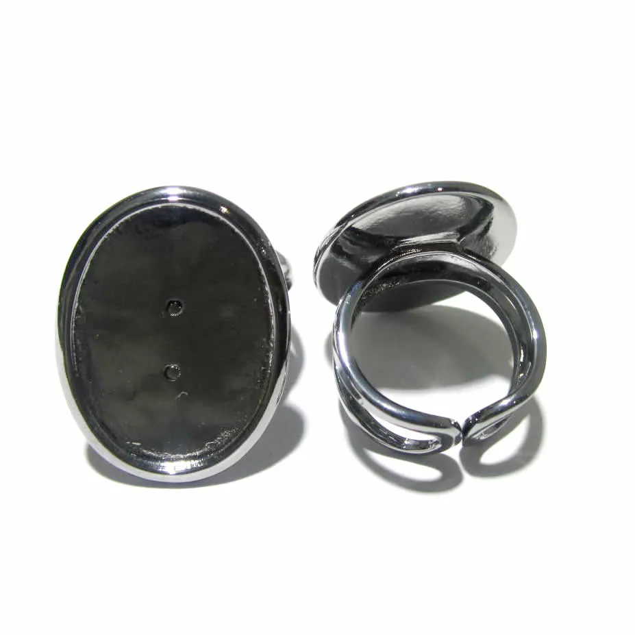Beadsnice con base ad anello ideale cabochon con base squadrata misura regolabile bigiotteria ID 7351