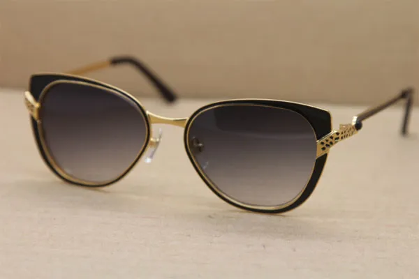 Ganze 6338248 Neue Damen-Sonnenbrille, Cat-Eye-Gläser, hochwertige Herrenbrille, Autobrille, C-Dekoration, Goldrahmen, Größe 5205d