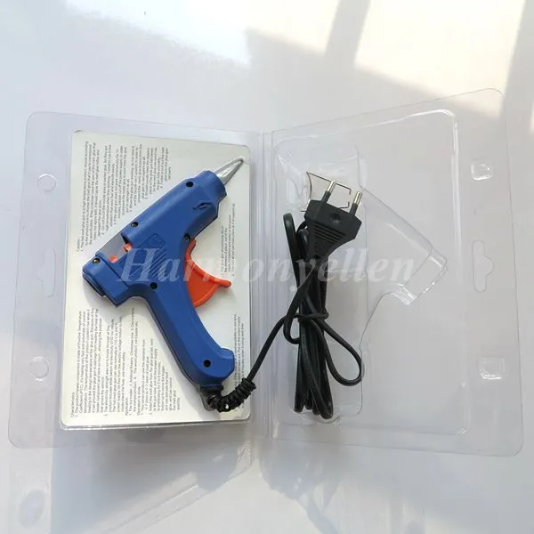 blue color 15W small glue gun professional for small glue stick keratin melting EU, USA plug hot glue gun