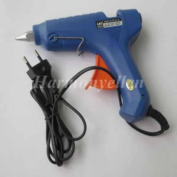 blue color 15W small glue gun professional for small glue stick keratin melting EU, USA plug hot glue gun