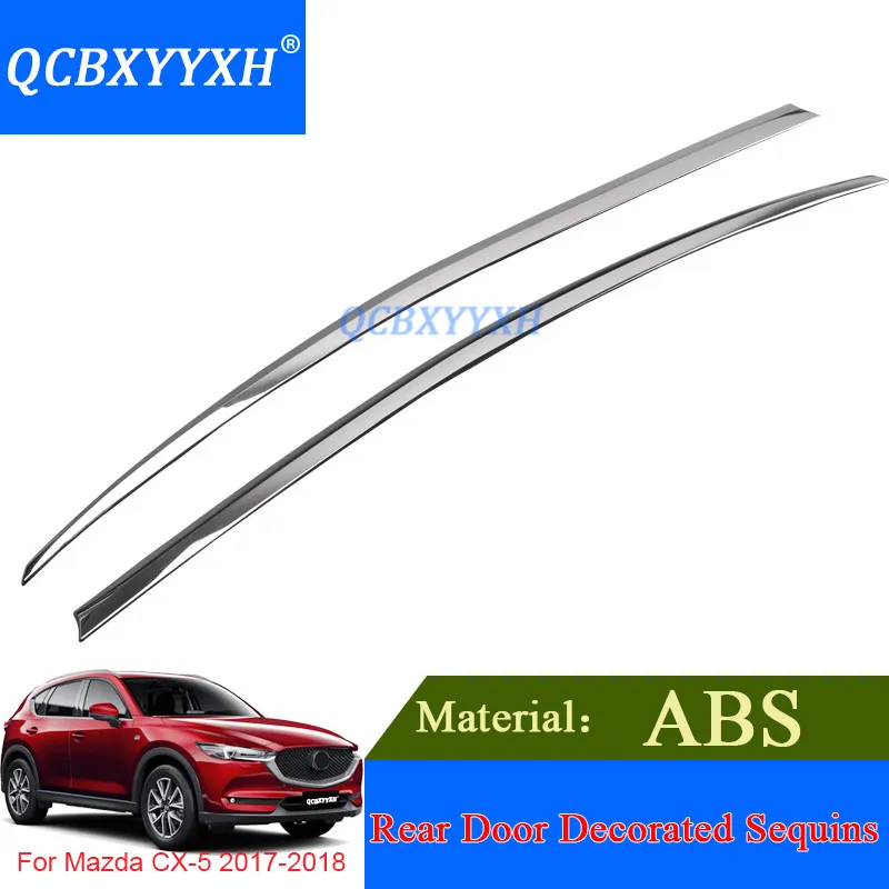 ABS Car Styling Chrome Rear Trunk Trim Decorate Sequins For Mazda CX-5 2017 2018 Accessory Cover External Decoration Strips